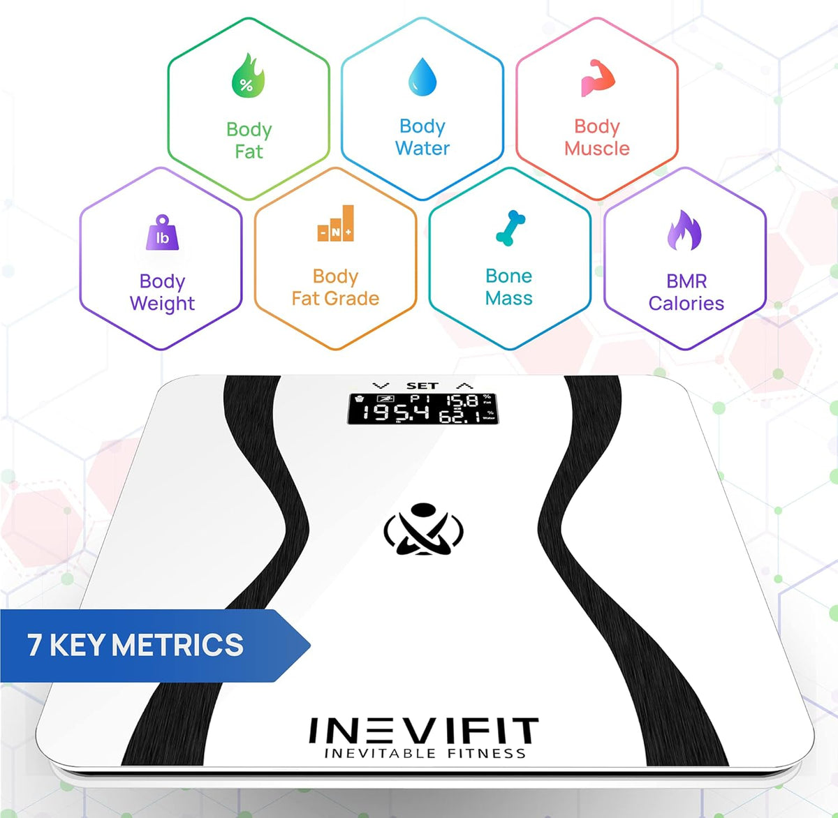 Digital Bathroom Body Composition Analyzer Scale V2729