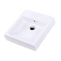 White Rectangular Wall Mount Bathroom Sink O177
