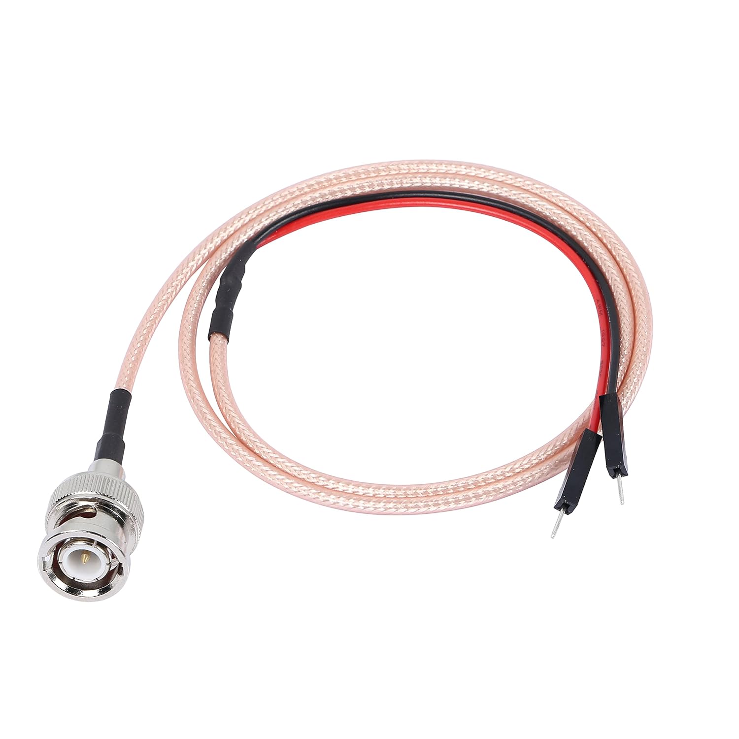 BNC Male to Dupont Wire Test Leads Cable Connector Adapter Extension Wire (Red+Black) 1 pcs E985523