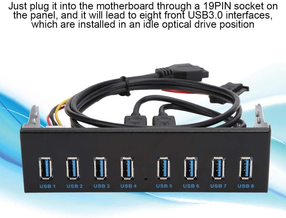 USB3.0 8 Port Hub Optical Drive Front Panel Adapter A63594