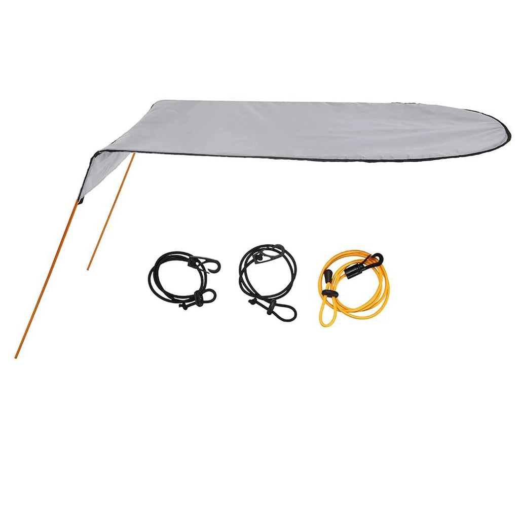 Gray Waterproof Oxford Cloth Canoe Sun Shade Canopy Q734712