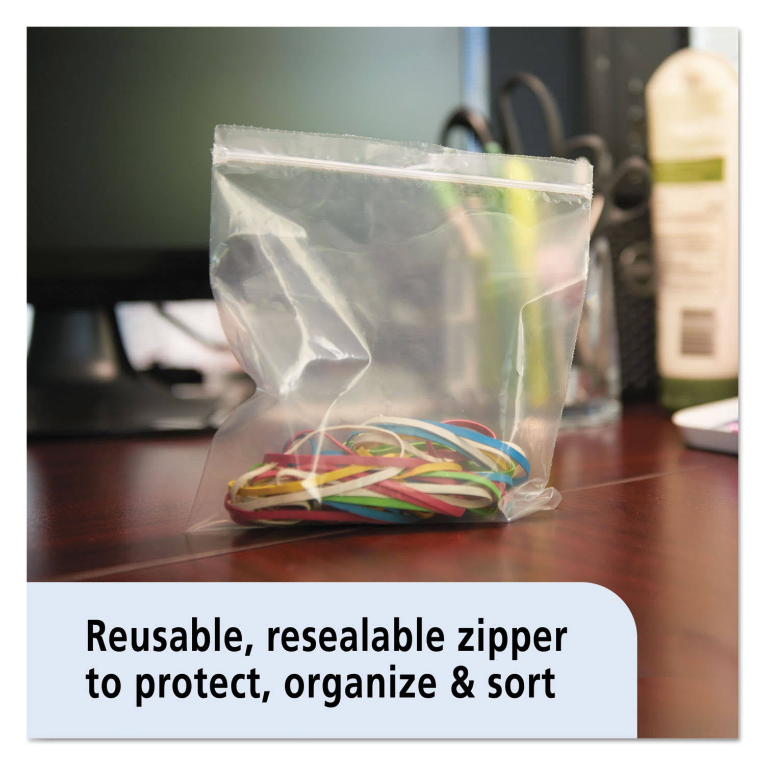 Clear 6 x 6 Zipper Seal Closure Bags, 1000/Carton Z63110