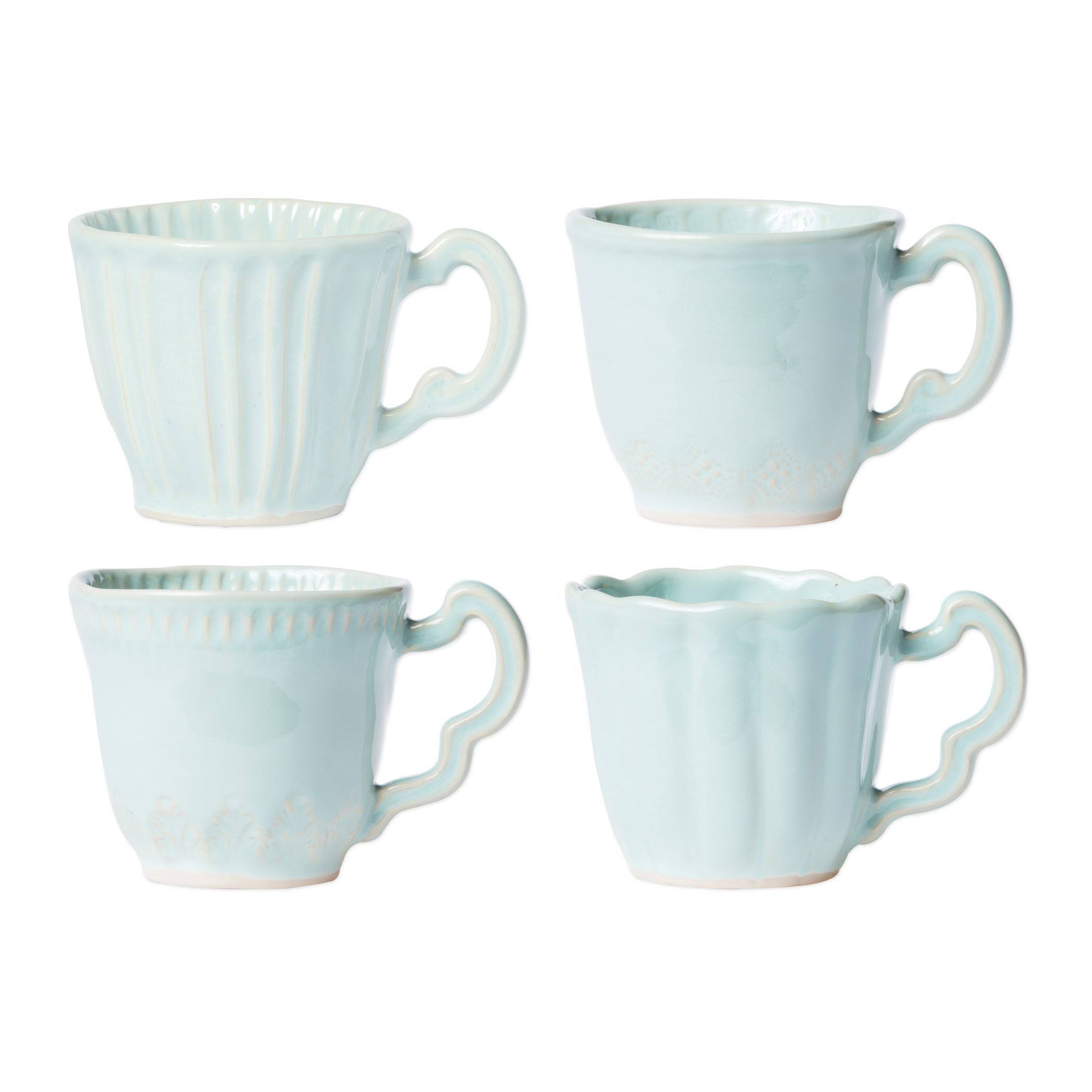 Aqua Stone Mugs (Set of 4) L2771