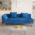 Modern Velvet Convertible Recliner Sofa with Ottoman L856