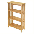 4-Tier Folding Bookcase in Beech Finish U80002