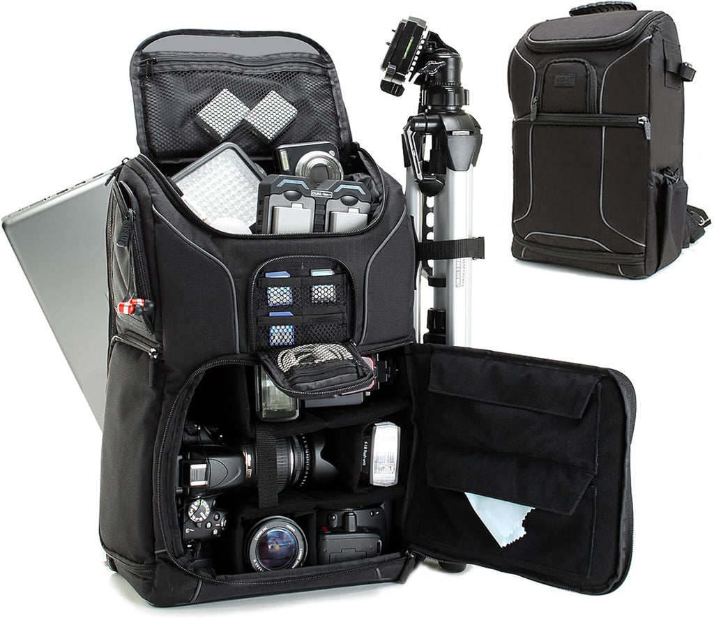 Red DSLR Camera Backpack with Laptop Compartment K357963