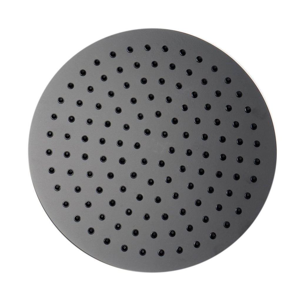Matte Black Stainless Steel Round Rain Shower Head K609