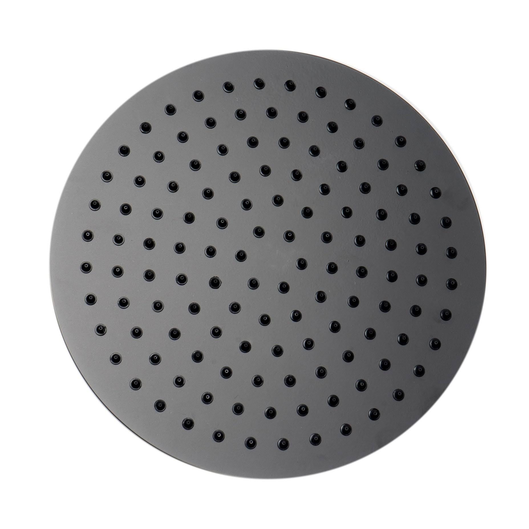 Matte Black Stainless Steel Round Rain Shower Head K609