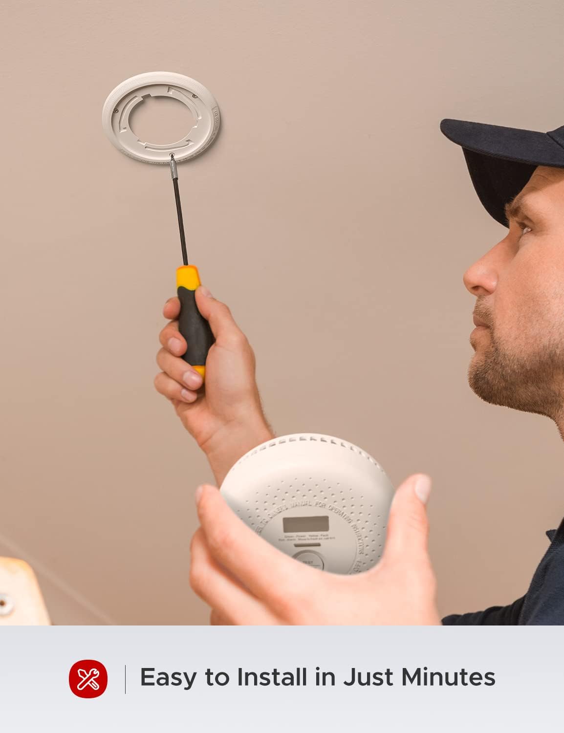 10 Year Battery Smoke and Carbon Monoxide Detector with LCD Display J63746