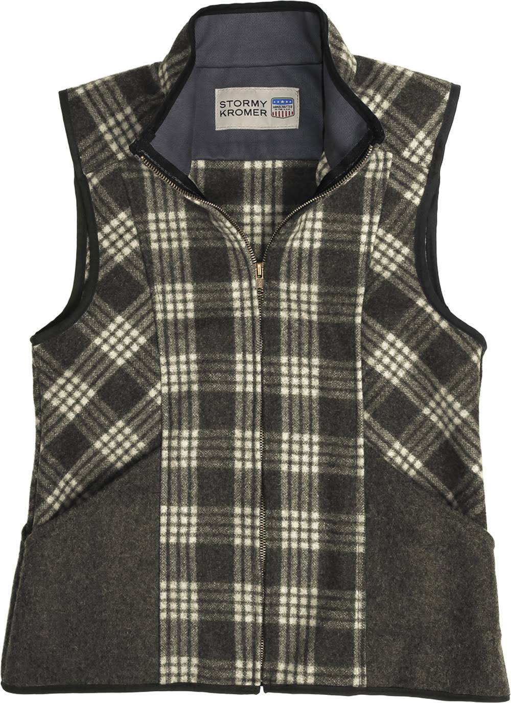 Charcoal / White Tartan Vest N925