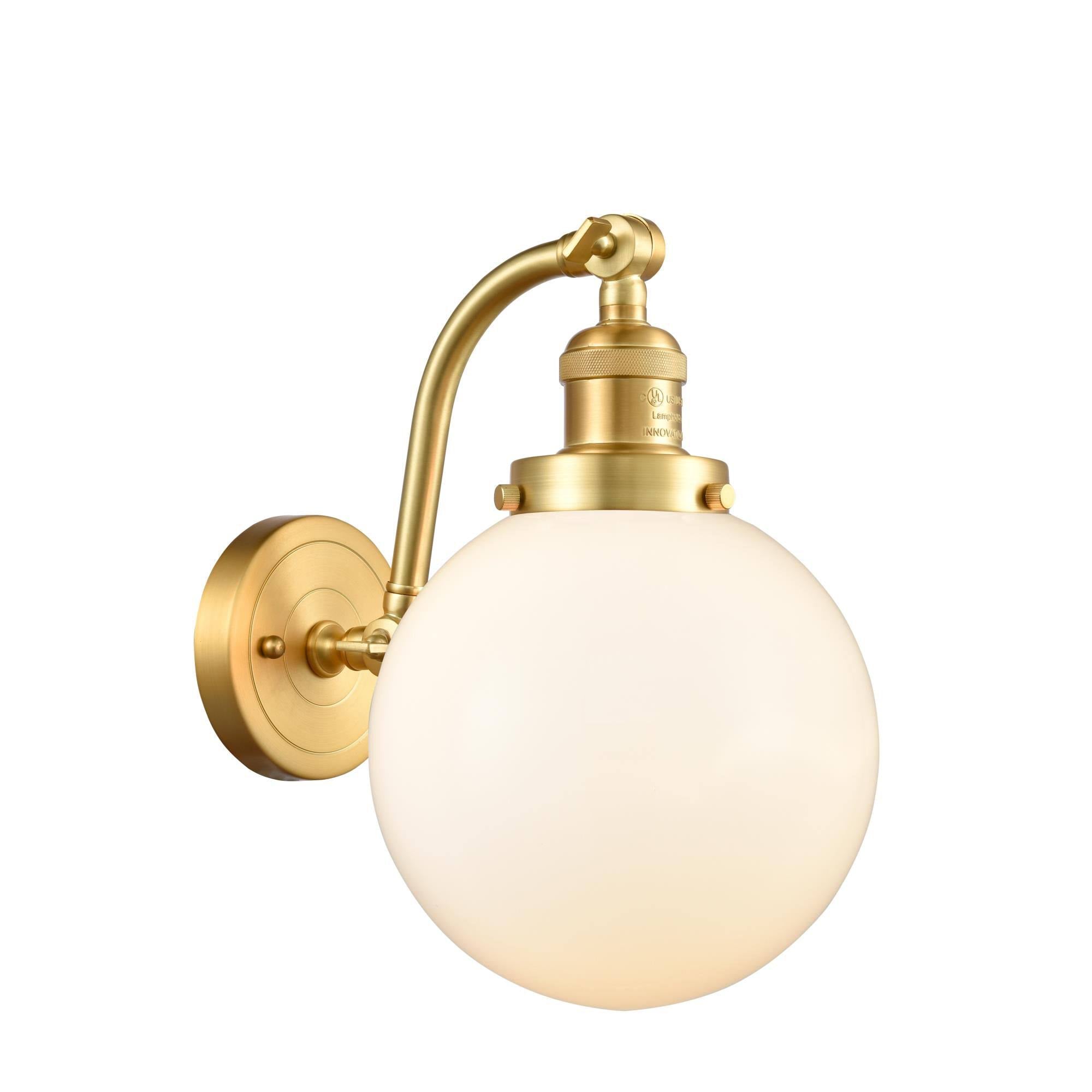Large Beacon 1 Light Sconce in Satin Gold U4723
