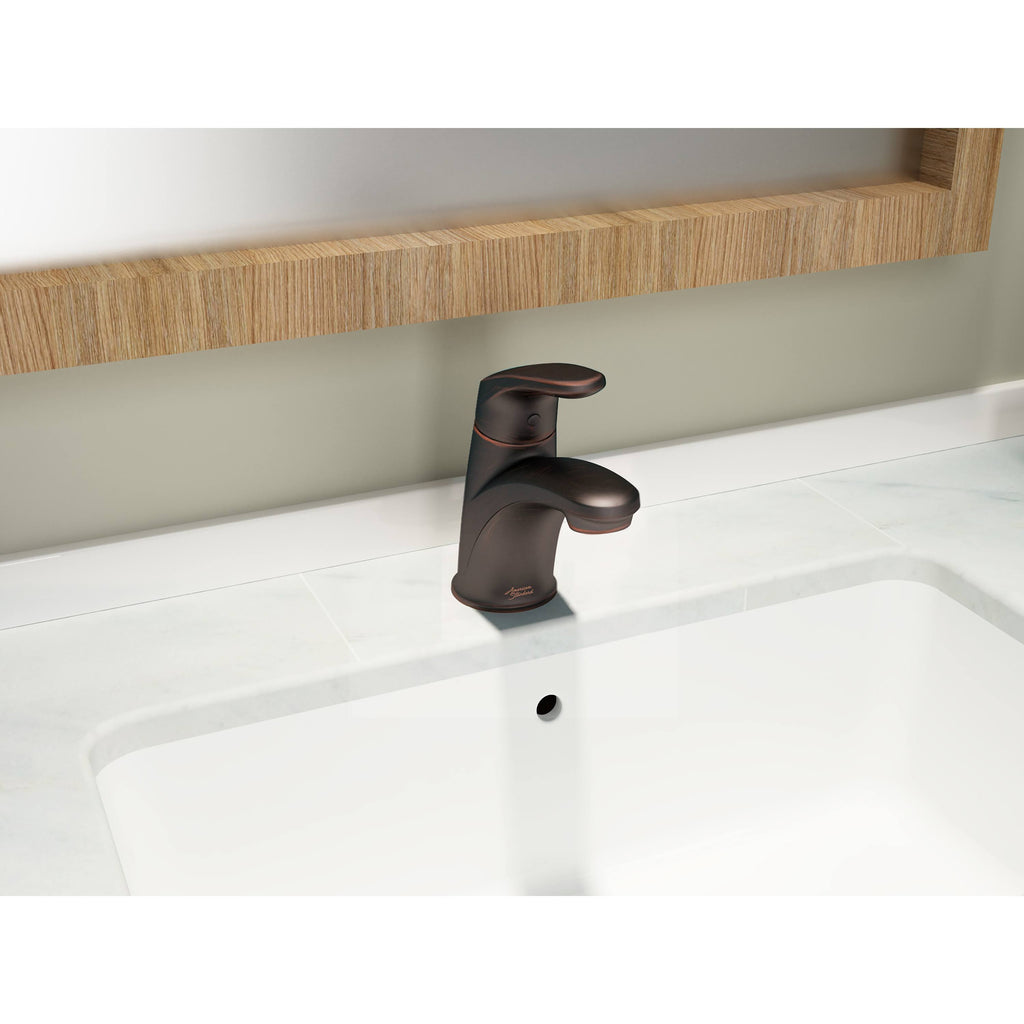 Single-Handle Single-Hole Bathroom Faucet with 50/50 Drain in Legacy Bronze Y733
