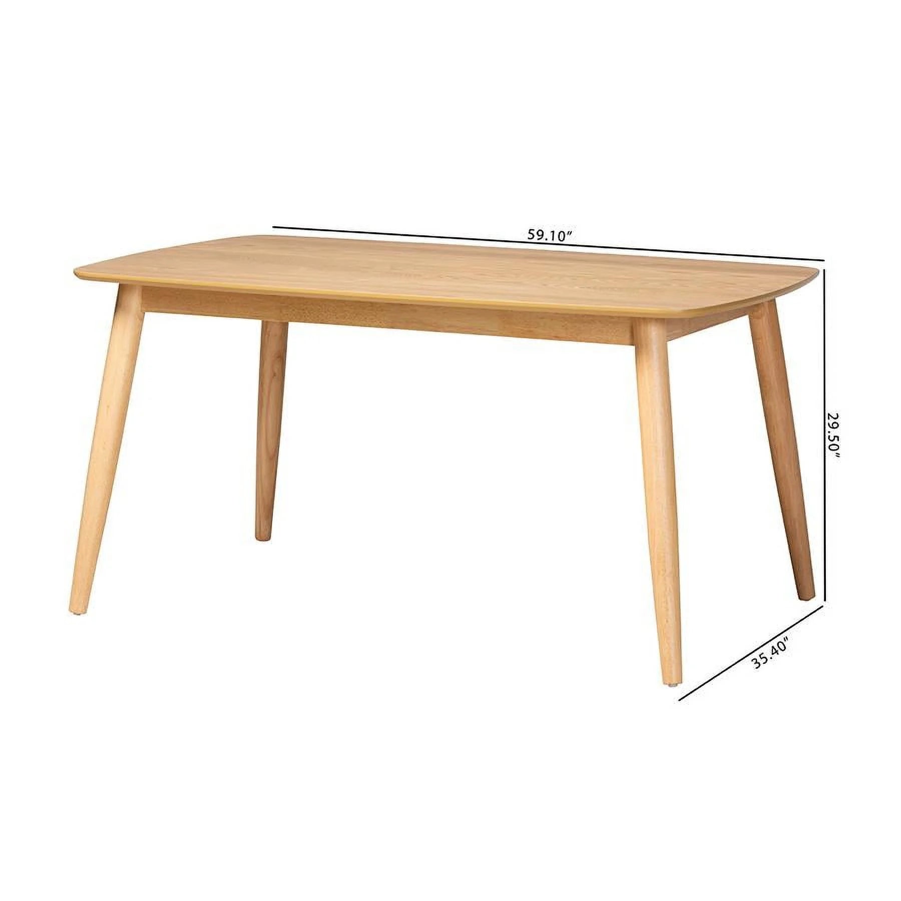 Natural Oak Finished Wood Dining Table T4367