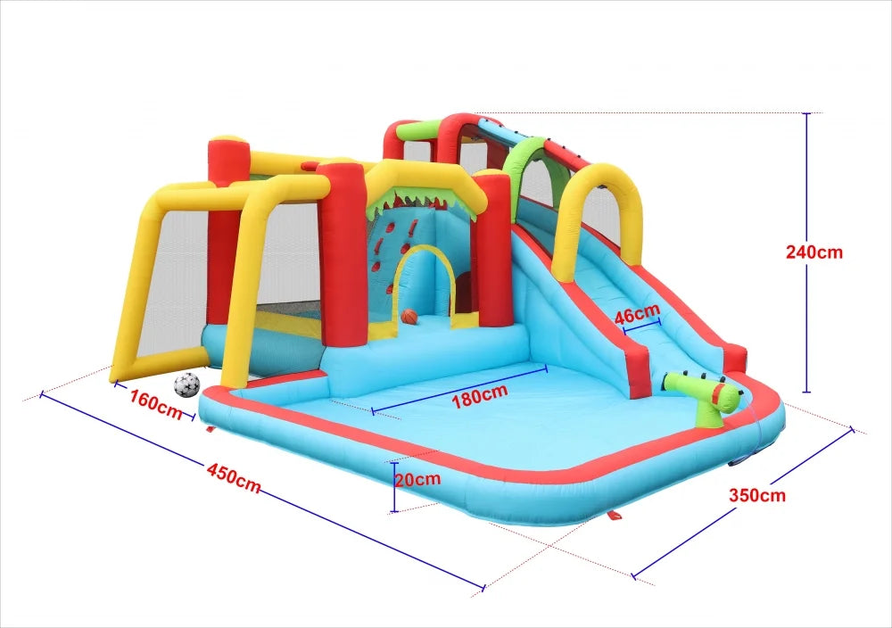 Multicolor Inflatable Water Park Bounce House T7412