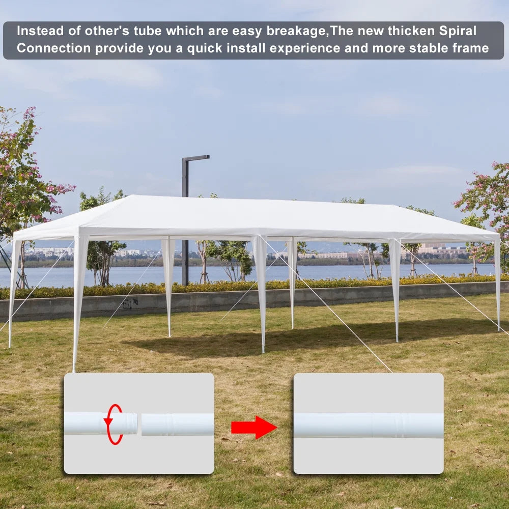 10' x 30' Waterproof Folding Canopy Tent with 5 Removable Sidewalls Z3236