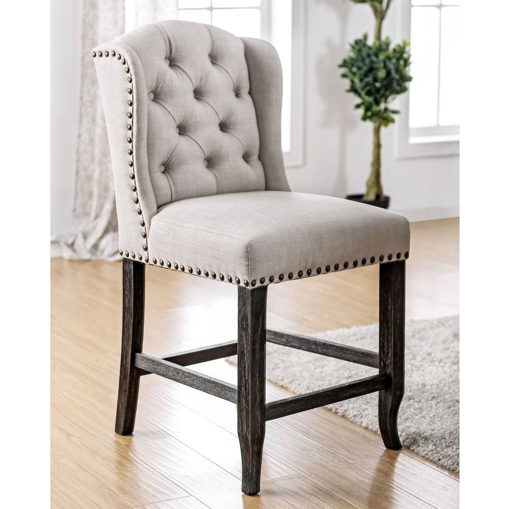 Dark Blue Counter Height Stool Set of 2 X292733