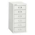 White 6 Drawer Steel Under-Desk Storage Cabinet P40533