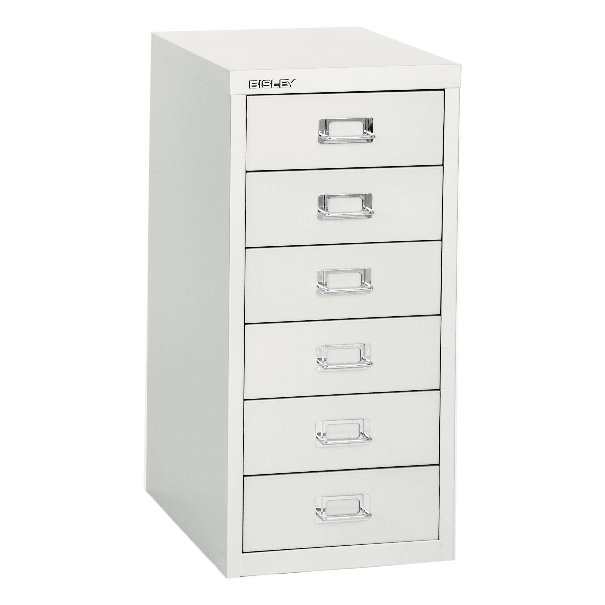 White 6 Drawer Steel Under-Desk Storage Cabinet P40533
