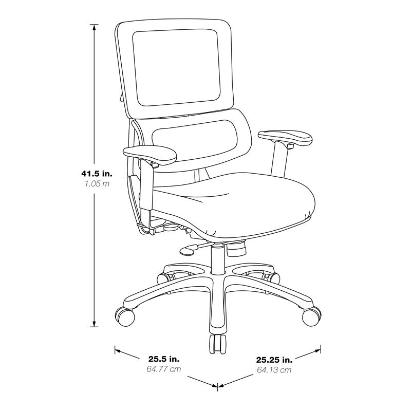 Black Mesh Back Chair with Black Base Y8048