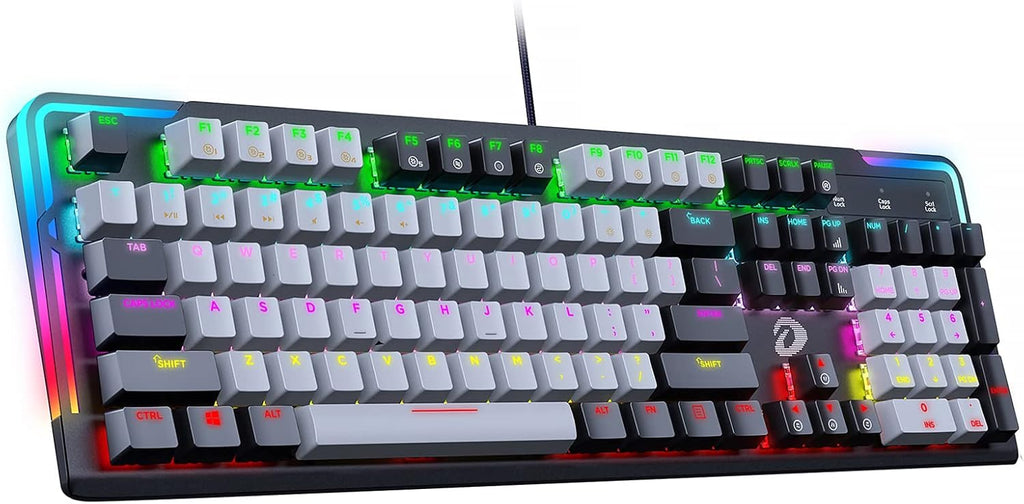Full Size Red Switch Mechanical Gaming Keyboard with Detachable Wrist Rest U4146