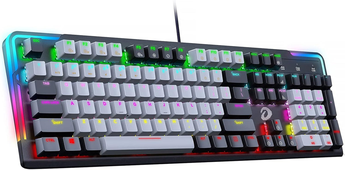 Full Size Red Switch Mechanical Gaming Keyboard with Detachable Wrist Rest U4146