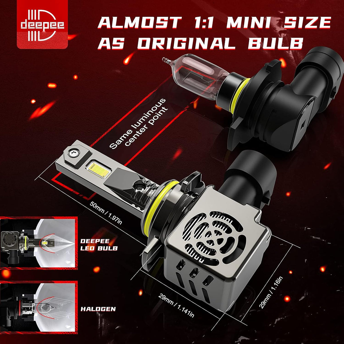 LED Headlight Bulb Conversion Kit 120W 20000LM 6500K Cold White (Pack of 2) L7865