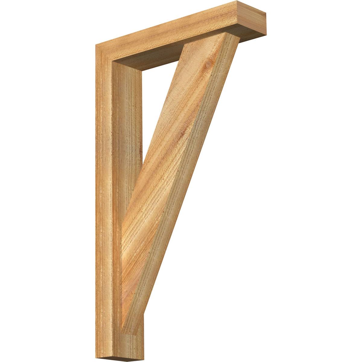Traditional Block Rough Sawn Bracket with Offset Brace Y177451