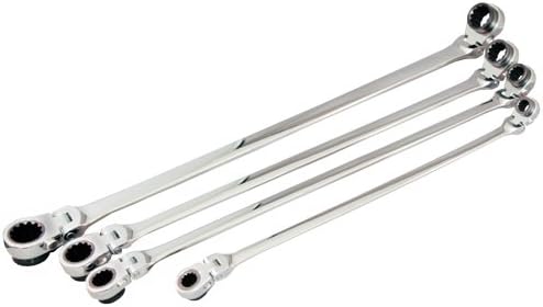4-Piece 8 SAE Size X-Large Ratcheting Wrench Set N214