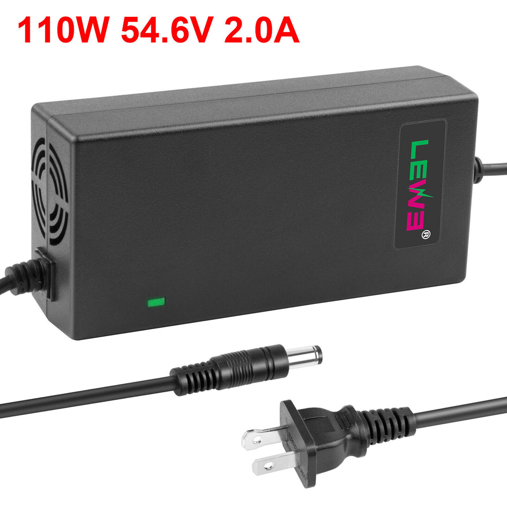 54.6V 2A Charger Adapter For 48V Li-ion Battery Ebike Electric Bike Scooter R55866
