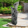 5-Tier Outdoor Water Fountains with LED Lights, 40" High E7093