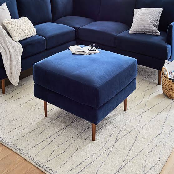 Pearl Gray Ottoman W266