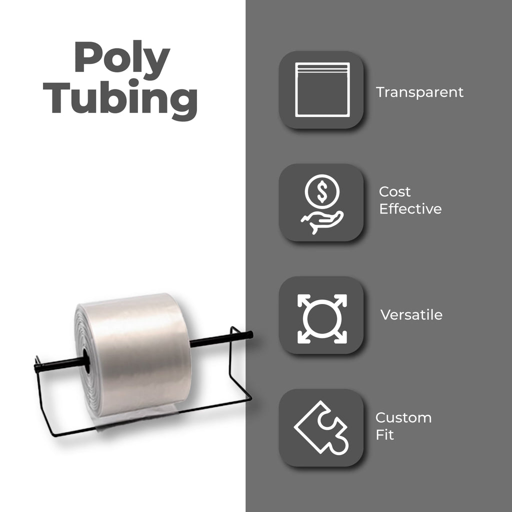 2.5" x 1500' Clear Polyethylene Poly Tubing Single Roll Z403