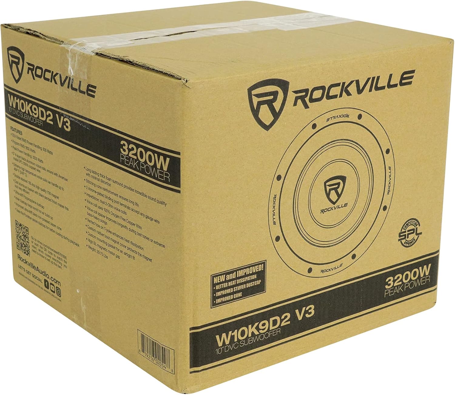 10 6400 Watt Car Subwoofers with Vented Sub Box Enclosure O6900