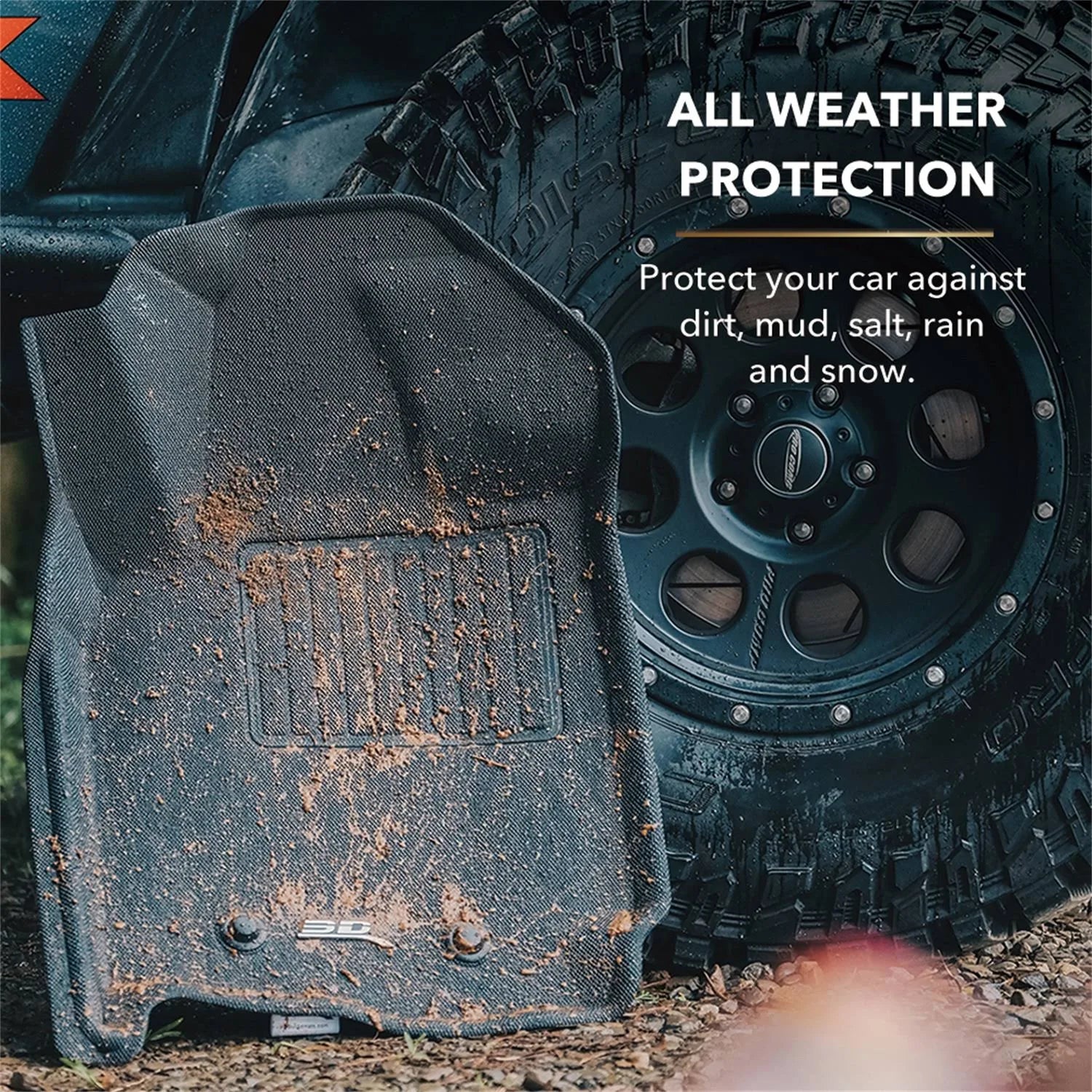 Black Front Row Floor Mat E67960