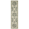 Ivory Blue Indoor Area Rug T9692