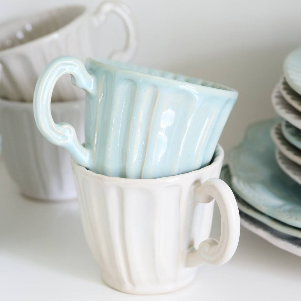 Aqua Stone Mugs (Set of 4) L2771