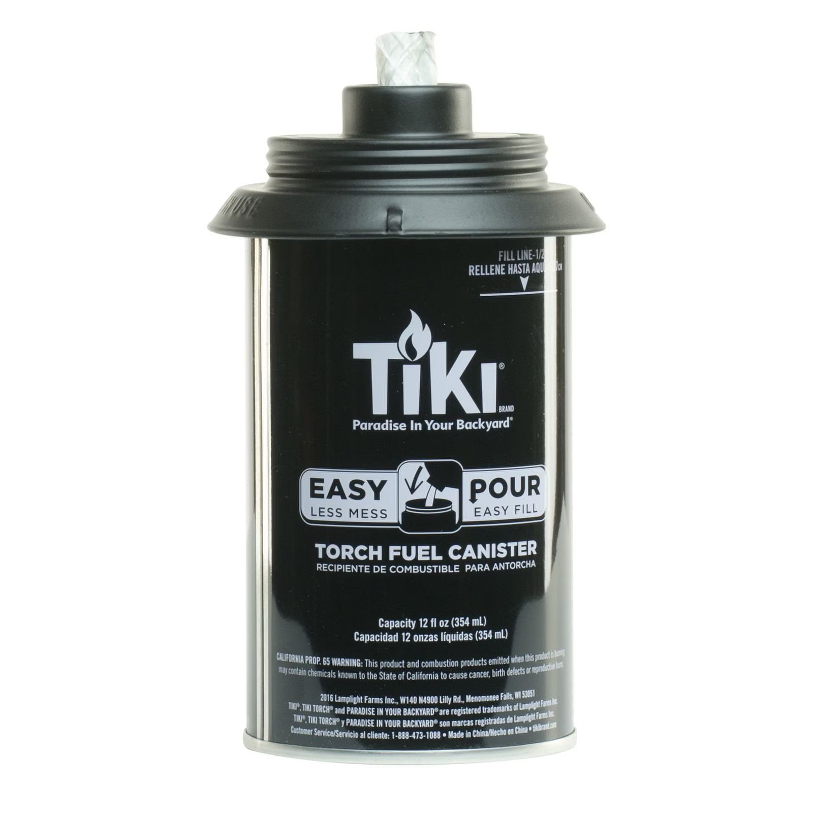 4 Pc Black Citronella Torch Fuel 12 Oz O82291
