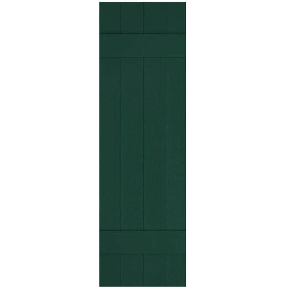 Midnight Green Vinyl Board and Batten Shutters Pair I804771