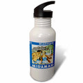 Vintage Luggage Label 21 oz Sports Water Bottle S30931