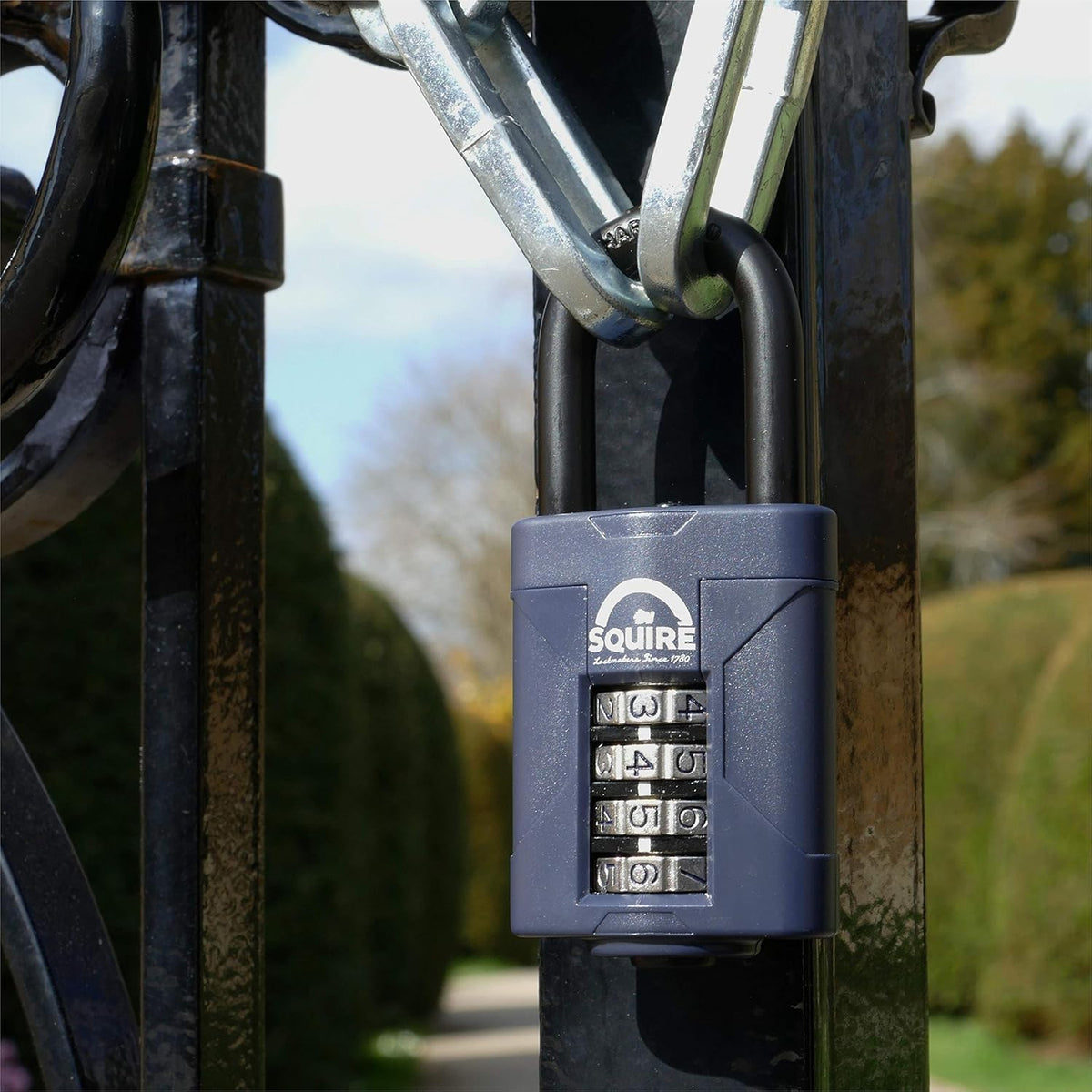 Blue 50 mm Alloy Steel 4 Wheel Combination Padlock, Pack of 2 J563088
