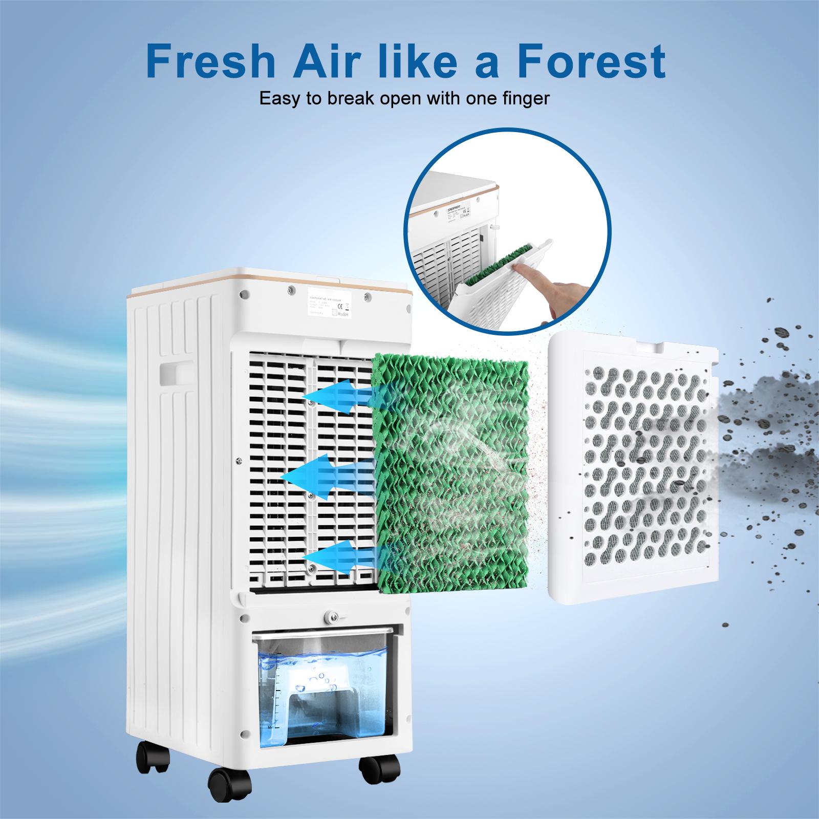 Portable Evaporative Air Cooler Fan with Remote Control T400