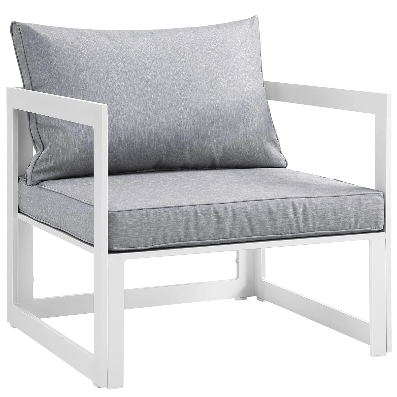 White Grey Fabric Outdoor Patio Sectional Sofa Set C2849