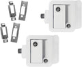 White RV Paddle Door Handle with Deadbolt (2) I12073