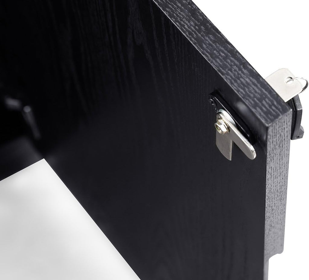 Black Oak 2 Door Storage Printer Cabinet X112877
