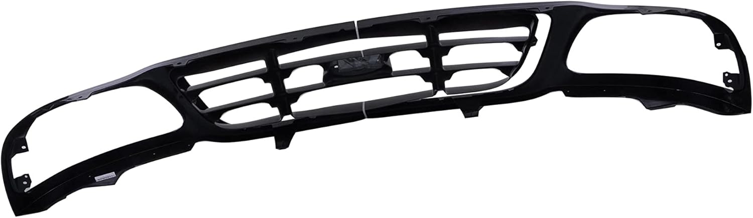 Front Grille Grill Assembly With Cross Bar Insert Compatible With Ford F150 1999-2003 F250 1999 F150 Heritage 2004 Pickup Truck D92417