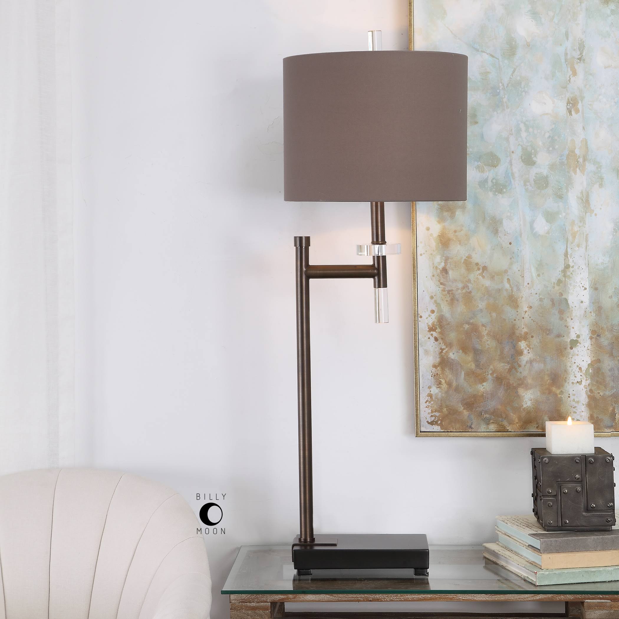 Dark Bronze Buffet Lamp O598
