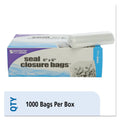 Clear 6 x 6 Zipper Seal Closure Bags, 1000/Carton Z63110