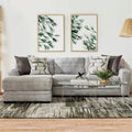 Gray Chenille L-Shaped Sectional Z838672