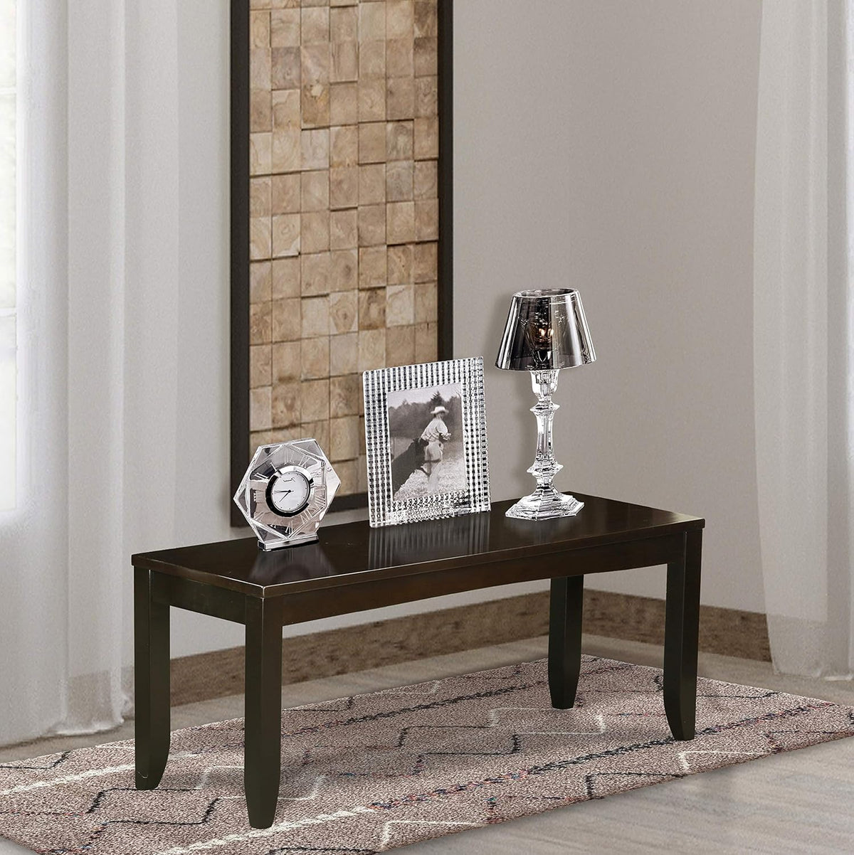 Cappuccino Wood Dining Bench U1933