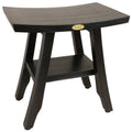Teak Wood Shower Bench with Shelf A91449